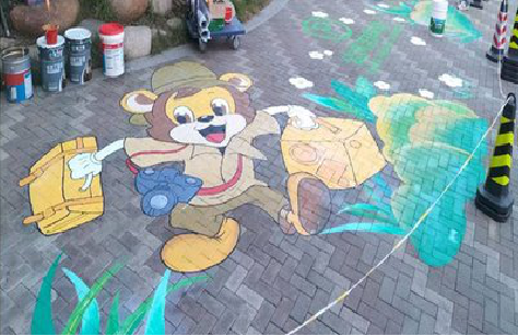 彝良县夏季画地面彩绘会遇到的问题