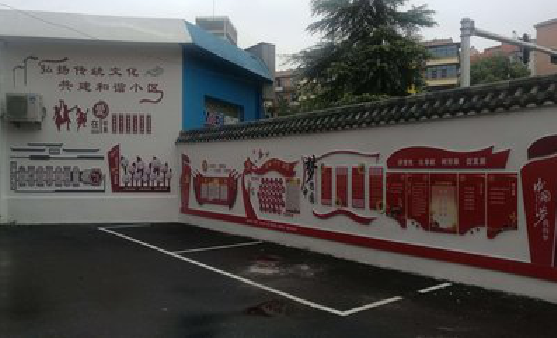 彝良县社区文化墙的创意设计。